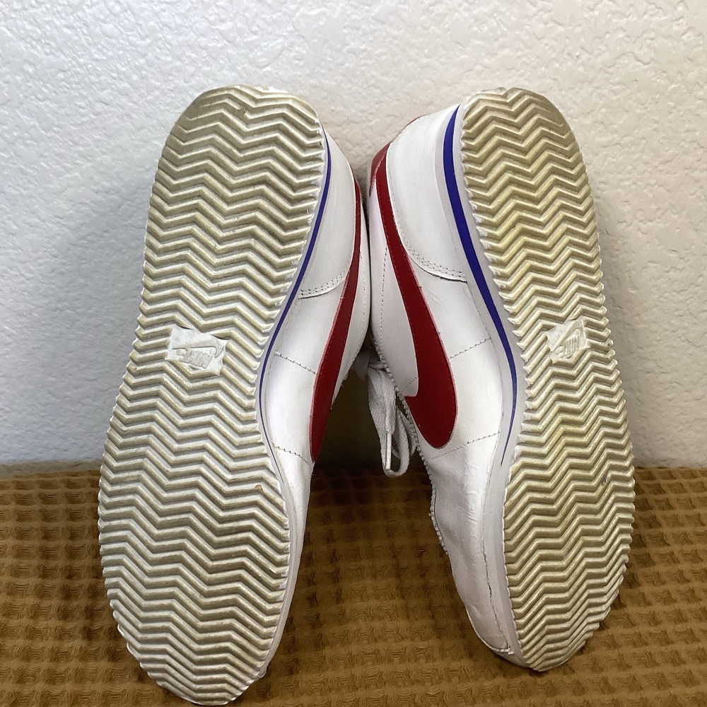 Nike Cortez Basic Leather OG Mens Sz 10 Forrest Gump White Red Blue 882254-164 - Picture 4 of 10